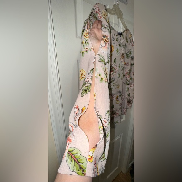 Floral Women's Top - Pink and Green - Picture 2 of 10